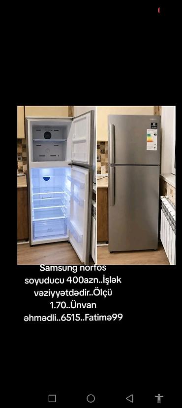 Samsung norfos soyuducu 400₼. İşlək vəziyyətdədir. Ölçü 1.70. Ünvan lalafo.az -da Samsung norfos soyuducu 400₼. İşlək vəziyyətdədir. Ölçü 1.70. Ünvan