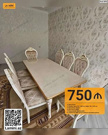 Məhsul: Masa dəstləri 1) Klassik açılan masa dəsti – 6 stulludur -