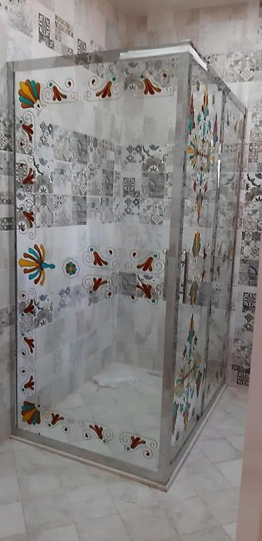 Duş kabinaları, arakəsmələr: 6mm 8mm 10mm sade mat dekorlu şüşələrdən hazirlanan duskabinlərin — 3