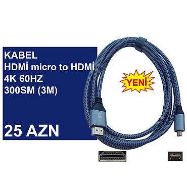 kompüter barter: HDMİ Micro/Mini Kabellər ⭐HDMİ micro to HDMİ 0,3m 4K 60HZ – 12 AZN — 6