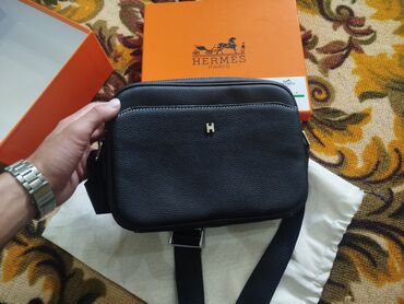 очки для зрения: Сумка через плечо Hermès (Paris) - Цвет: черный, зернистая фактура