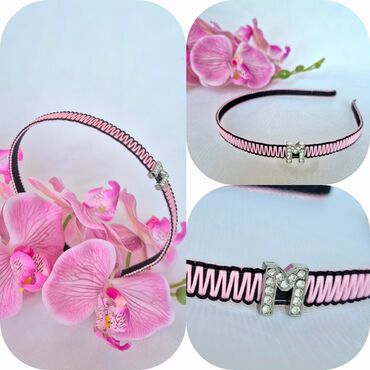 Saç aksesuarları: Zərif daşlarla bəzədilmiş saç lentləri/çarqa - Model: nazik, elastik — 7