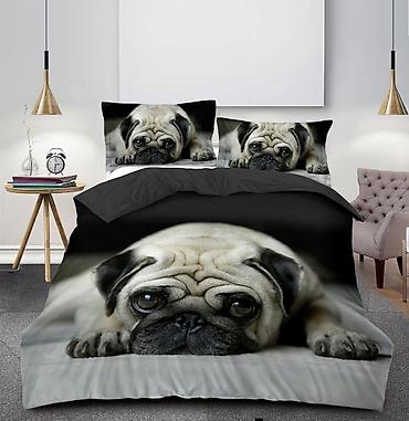 Posteljina: Troslojni set posteljine sa 3D motivima kućnih ljubimaca Posteljine — 4