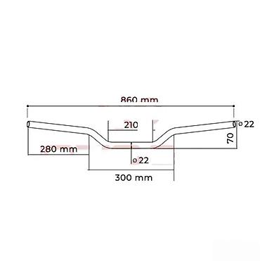 automatik motor: Ručka upravljača za motocikl/ATV – aluminijumska, sa poprečnom vezom — 1