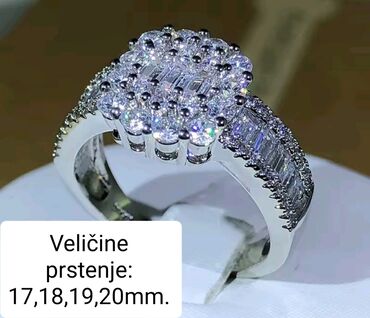 helanke sa slicem: Engagement ring, Material: Cubic zirconia, Crystal