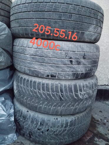 авто кандёр: Шины 205 / 55 / R 16, Лето, Б/у, Комплект, Легковые, Корея, Hankook