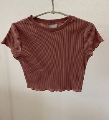 crop top majice new yorker: H&M, S (EU 36), M (EU 38), Single-colored, color - Burgundy
