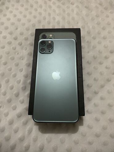 11 айфон 64: IPhone 11 Pro Max, Колдонулган, 64 ГБ, Matte Midnight Green, Куту, 84 %