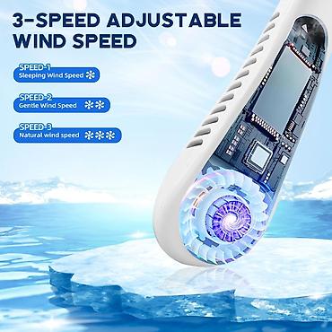 usb ventilator: XBOSS HL3 Mini Boyun Sərinkeşi – Portativ USB Şarjlı 4000mAh, 3 — 2