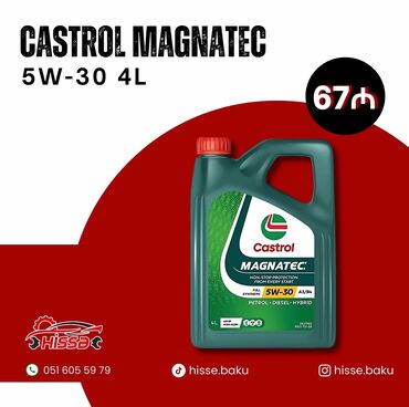 Motor üçün digər detallar: 🛢️ Castrol Magnatec 5W-30 – Mühərrikinizi qoruyun! 💪 🚘 Dizel, benzin