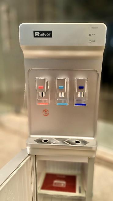 Su üçün kulerlər və dispenserlər: Dispenser su kulleri Silver Türk markası ➡️ Ağ rəngli 2 krantli alt — 12