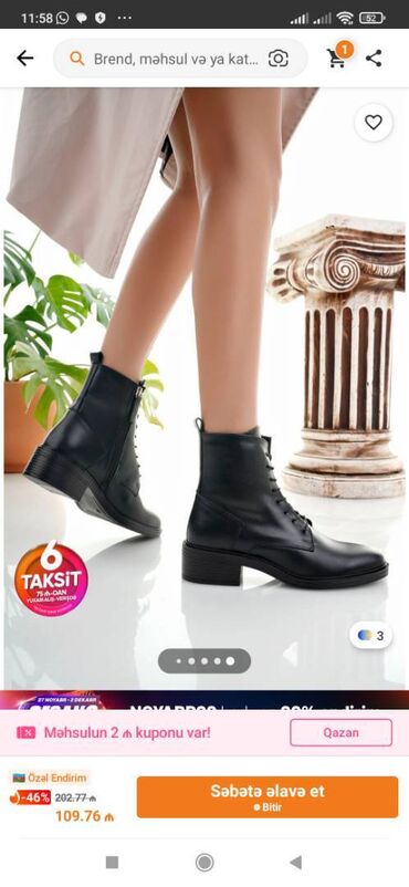 Botinka və botilyonlar: Derimod, Ölçü: 38, rəng - Qara, Yeni — 6