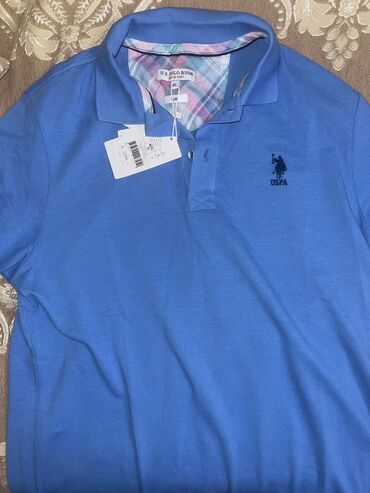 футболка для подростков: Эркектердин футболкасы, XL (EU 42), Us Polo Assn, Жаңы, түсү - Көгүлтүр, Өзү алып кетүү