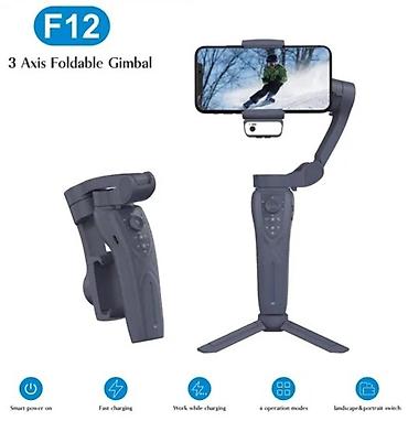 justfog minifit s: F12 3-oxlu qatlanan smartfon stabilizatorunu (gimbal) göstərir.Cihazın — 1