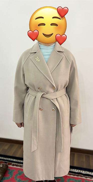 Пальто: Пальто, Классика, Осень-весна, Ангора, Длинная модель, Двубортная модель, 2XL — 1