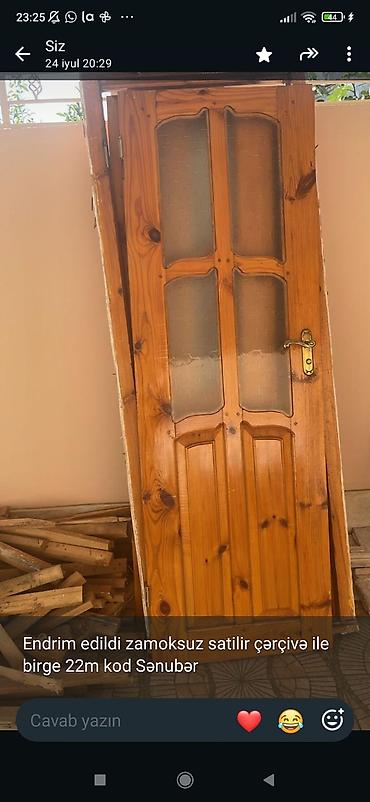 col qapısı: Məhsul: Taxta qapılar və kərpic - İki ədəd taxta qapı, zamoksuz — 2