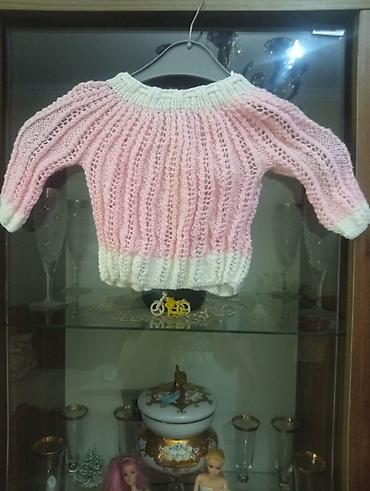 i̇sti uşaq koftaları: Əl toxuması uşaq koftası - Model: önü iplə bağlanan, arxası tam hörgü — 2