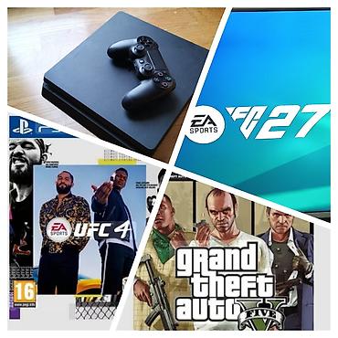 PS4 (Sony Playstation 4): PS4 Slim 1T pun TOP igrica - 40ak - ČIPOVAN! Opcija čipovane — 1