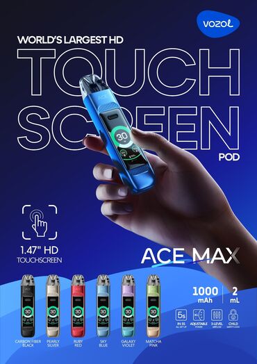 Qəlyan, vayp və aksesuarları: Vozol Ace max orginal yağla işləyən pod sistem Elektron
