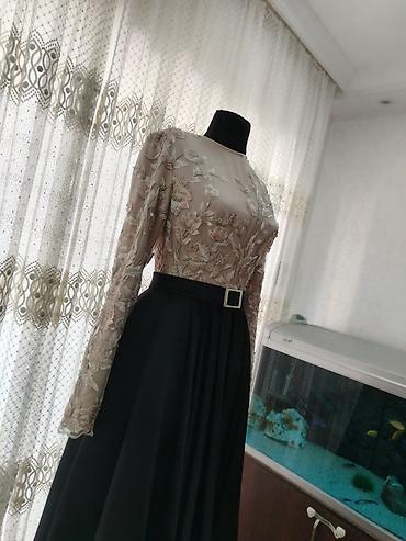 son model donlar: Zərif axşam/gecə libası - Üst hissə: bej tonlarında şəffaf tül — 8