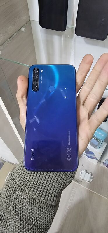 xiaomi mi 11 bakida: Xiaomi Redmi 8, 128 GB, rəng - Göy, 
 İki sim kartlı, Barmaq izi, Simsiz şarj