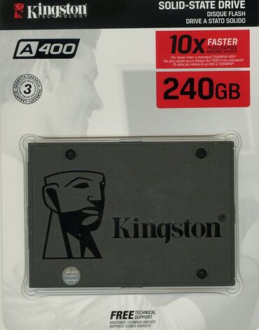 Daxili Sərt disk (HDD) Kingston, 240 GB, 2.5", Yeni
