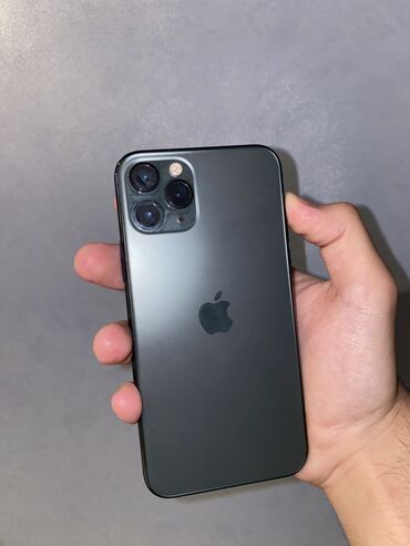 iphone 11 islenmis: IPhone 11 Pro, 64 GB, Matte Midnight Green, Barmaq izi, Simsiz şarj, Face ID