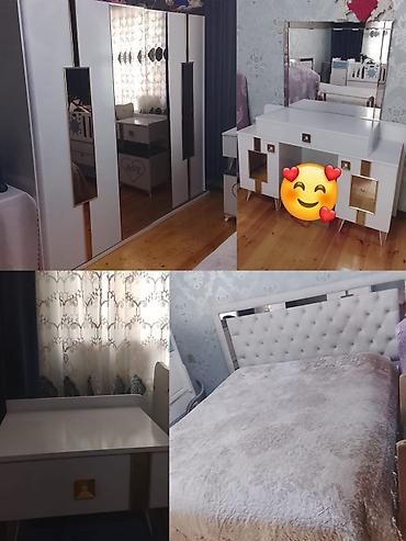 “Beniz 2445” yataq dəsti - Dəst tərkibi: geniş sürgülü qarderob (ayna