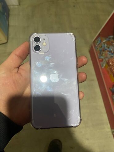 Apple iPhone: IPhone 11, 128 ГБ, Deep Purple, Защитное стекло, Чехол, Кабель, 100 %