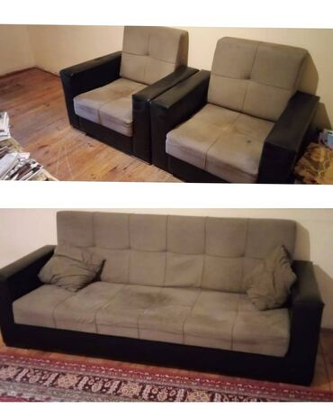 Divan və kreslo dəstləri: İşlənmiş, Divan, 2 kreslo, Bazalı, Açılan