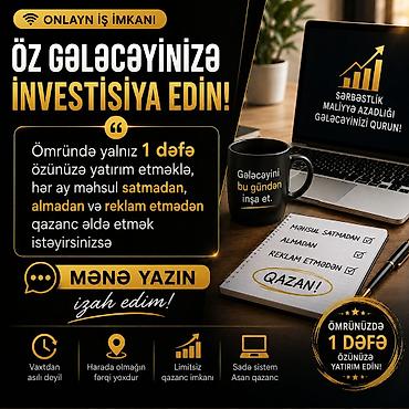 anbar iş elanları: Onlayn iş imkanı – Öz gələcəyinizə investisiya edin - Məhsul satmadan — 1