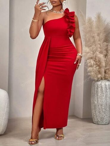 Haljine: One size, bоја - Crvena, Večernji, maturski, Top (bez rukava) — 2