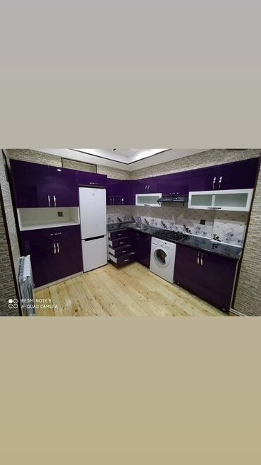 Sifarişlə mətbəx mebeli: Sifarişlə mətbəx dəsti, Özü çəkən petlələr, Mat laminat, Kredit yoxdur, Pulsuz çatdırılma — 29