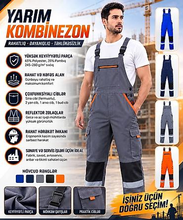 kalson geyim: Məhsul: İŞÇİ GÖDƏKCƏSİ – Safetex Workwear & Safety Xüsusiyyətlər — 4