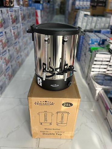 Mətbəx texnikası: Samovar. 25 ltr 2lüleyi var 1krantı dem üçün digeri ağ su üçün — 1