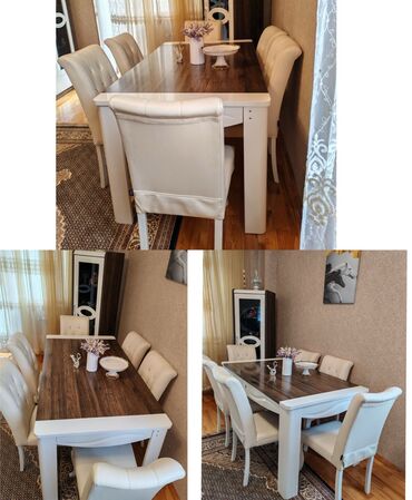 Təkərlər: Stol 6 stulla satilir 290azn 2868 Xirdalan Gunel1