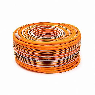 Шланги: №: 1004 Məhsulun adı: Şlanq, dərmansəpən üçün, PVC, narıncı, 200 m — 1