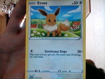 Oyuncaqlar: Eevee pokemon karti