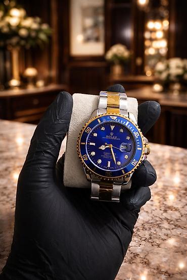 bahalı saatlar: Yeni, Qol saatı, Rolex, rəng - Mavi — 2
