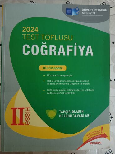 Coğrafiya Testlər 11-ci sinif, DİM, 2-ci hissə, 2024 il