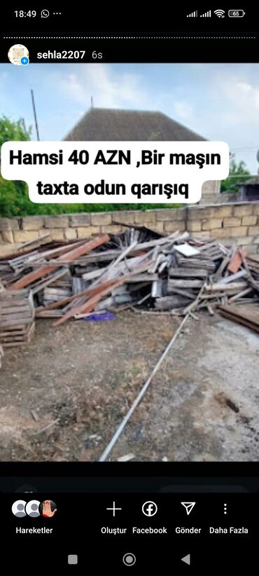su ceni işlenmiş: Taxta-odun qarışığı satılır. - Bir maşın həcmində qarışıq taxta və