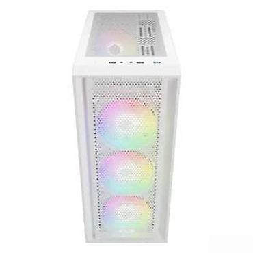 Ostali kompjuterski delovi: PC kućište – mid‑tower, beli model sa RGB ventilatorima - Prednja — 16