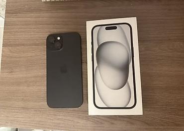 iphone 15 ikinci əl: IPhone 15, 128 GB, Midnight, Simsiz şarj, Face ID, Sənədlərlə — 2
