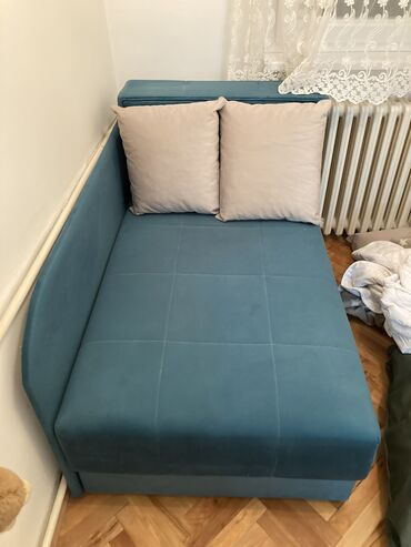 kreveti na razvlacenje kupujemprodajem: Two-seat sofas, Textile, color - Light blue, Used