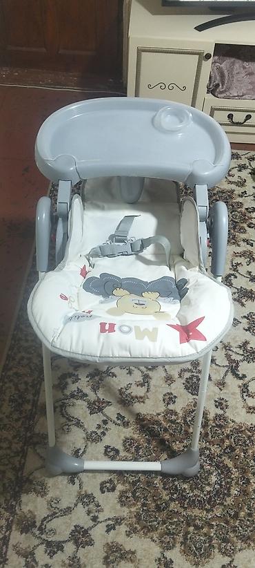 Yemək masaları, oturacaqları: Uşaq yemək stulu – Baby Home - Rəng: boz-ağ - Önündə geniş çıxarılan — 2