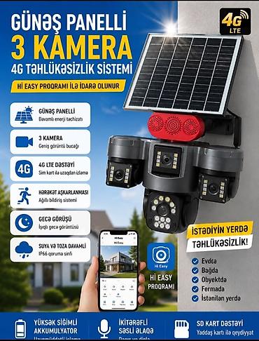 atv plus sumqayit: Günəş panelli 3 kameradan ibarət 4G təhlükəsizlik sistemi — 1