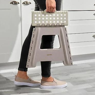 Ostali dečiji nameštaj: Preklopna plastična sklopiva stolica/tabure – HOBBY - Višenamenska — 10