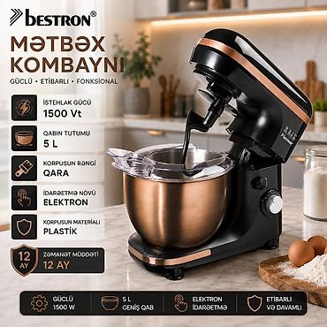 mikserler: №: 10098 Məhsulun adı: Stasionar mikser Bestron 15-00 1500 W 5 sürətli — 2