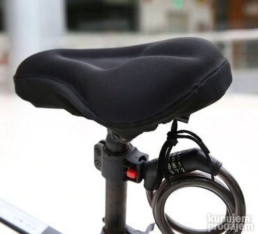 Dodaci za bicikl: NOVO Antibakterijska navlaka punjena gelom za sediste za bicikl, CRNE — 1