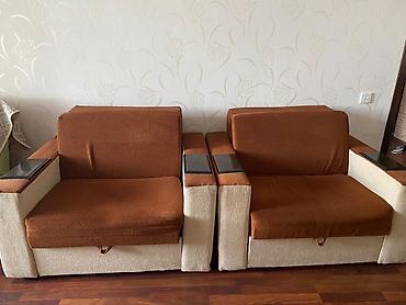 Divanlar: İki nəfərlik divan - Rəng: qəhvəyi oturacaq və söykənəcək, krem — 8